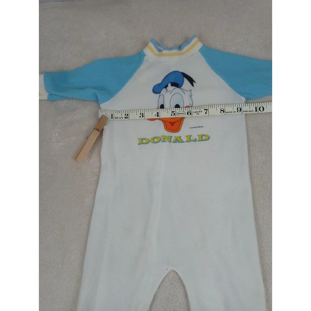 Vintage Donald Duck Jump Suit Baby Sleeper 0-3 Months Retro Disney One Piece Fit
